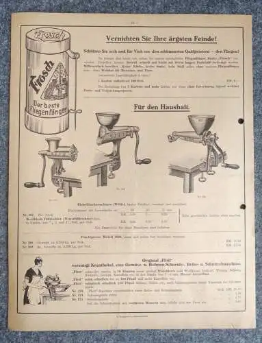 Karius und Schöne Leipzig alte Preisliste Landwirtschaft 1928