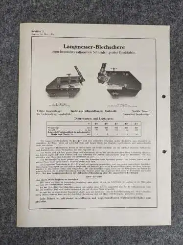 Herbert Koch Döbeln Prospekt Verbesserte Blechschere 1929