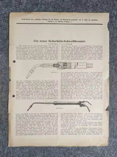 Autogenwerk Schelske Co Berlin Neukölln um 1928 Spezial Apparate