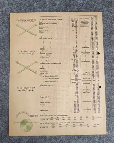 PD Rasspe Söhne alte Preisliste 1932 Solingen Frühjahres Bedarf