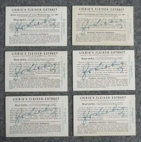 Liebig Serie 6 Bilder Berühmte italienische Rathäuser Sammelbilder 