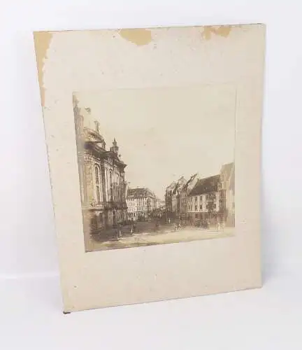 Fotografie Dresden Frauenkirche Canaletto um 1890 