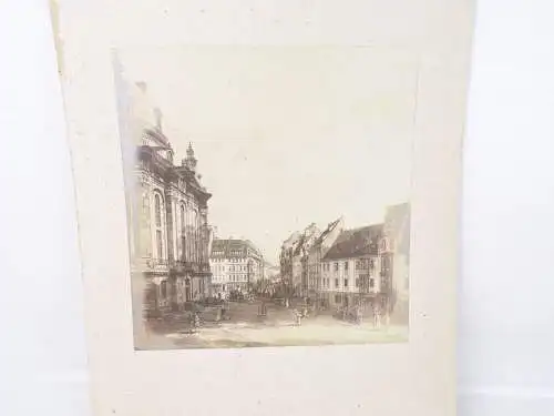 Fotografie Dresden Frauenkirche Canaletto um 1890 