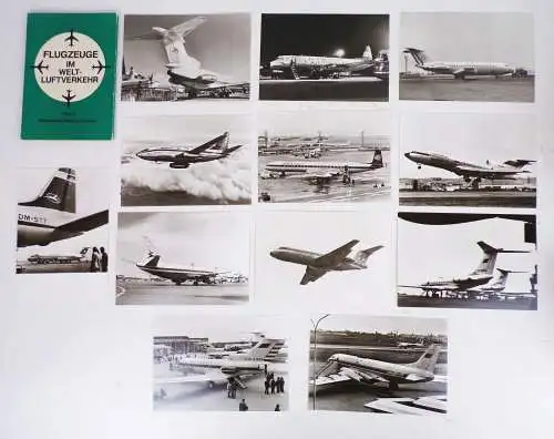 Ak Flugzeuge im Welt Luftverkehr Mittelstrecken Passagierflugzeug 1977 Mappe
