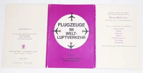 Bild und Heimat Flugzeuge Passagierflugzeuge aircraft Folge II  1977 Mappe