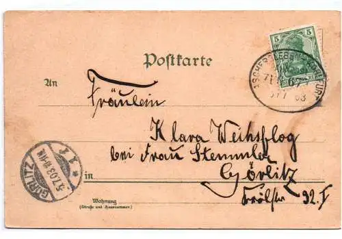 Litho Ak Mücka Bahnhof Gasthof 1903 Kreis Görlitz 1903 Bahnpost