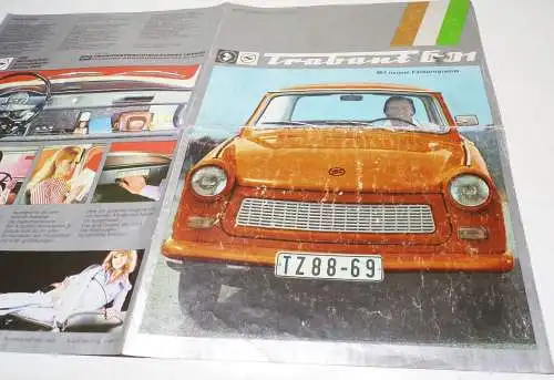 Altes Trabi Prospekt DDR Trabant Oldtimer 1977