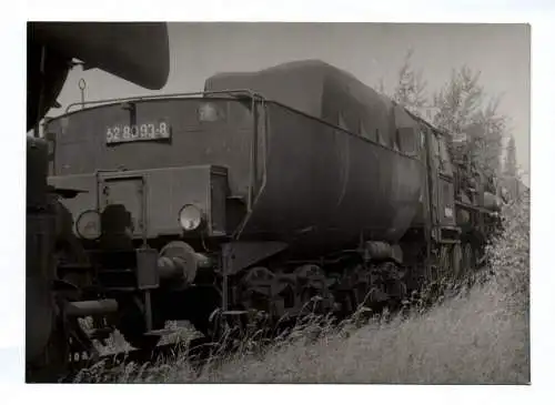 Foto Dampflok 52 8093-8 Bahnwerk Cottbus Est  Guben 1988