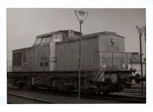 Foto Lok 111 028-7 Bahnwerk Altenberg 1988