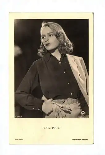 Ak 1941 Lotte Koch Ufa Schauspieler
