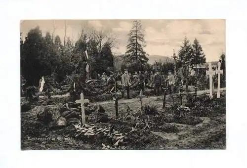 Ak Massengrab in Montmédy 1918 Soldaten