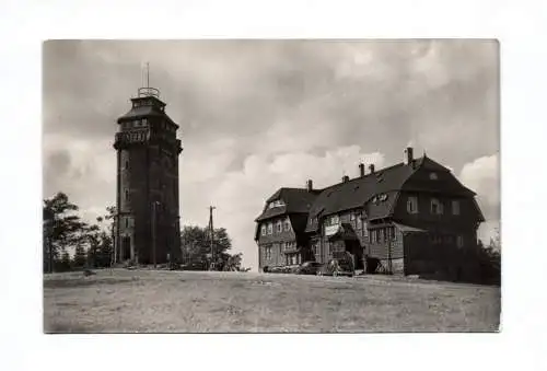 Ak HOG Wismut Berghotel Auersberg und Aussichtsturm 1959