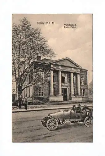 Ak Feldzug 1914-16 Vouziers Justiz Palast 1916 Feldpost