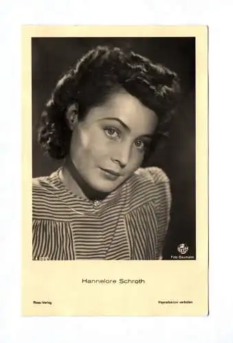 Foto Ak Ufa Schauspieler Hannelore Schroth 1941