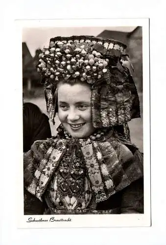 Foto Ak Schwälmer Brauttracht Frau