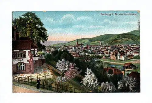 Künstler Ak Freiburg im Breisgau vom Lorettoberg 1910