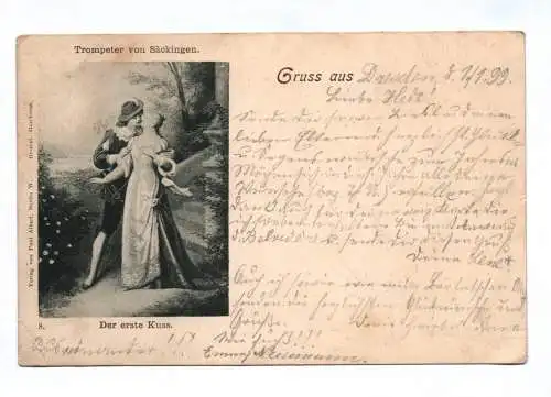 Ak Trompeter von Säckingen Gruß aus Dresden 1899