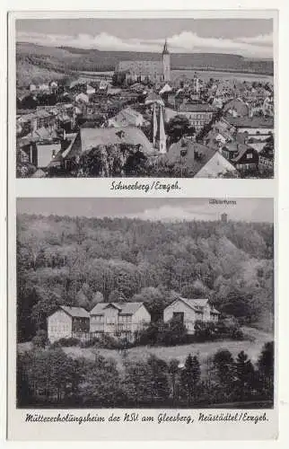 Ak Schneeberg Erzgebirge Müttererholungsheim der NSV am Gleesberg 1941 (A2530