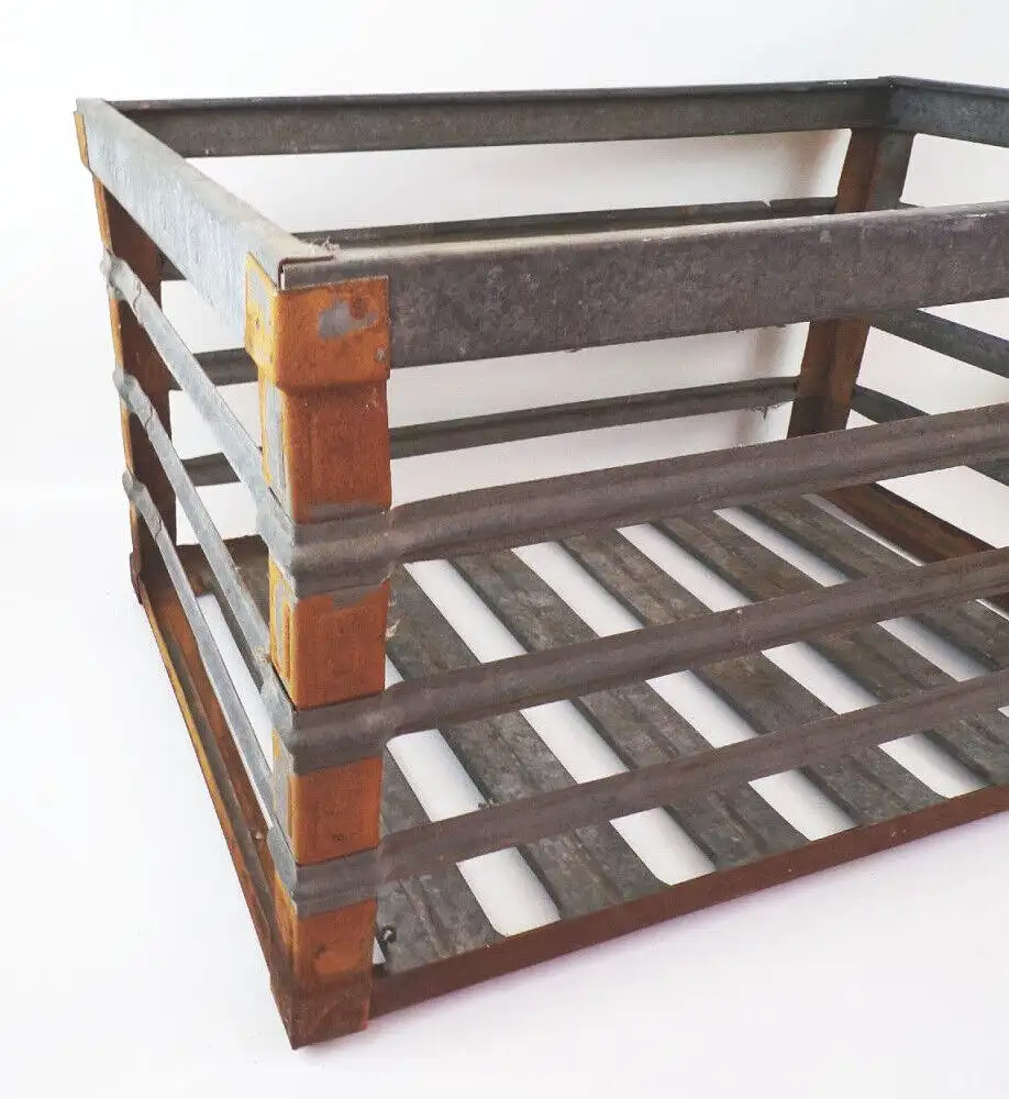 Alte Sero Gitterbox Metall Kiste Garten Loft Deko  2