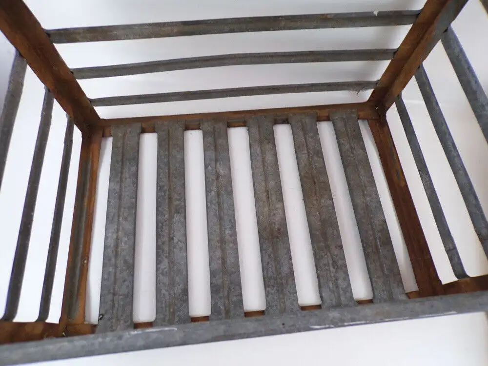 Alte Sero Gitterbox Metall Kiste Garten Loft Deko  4