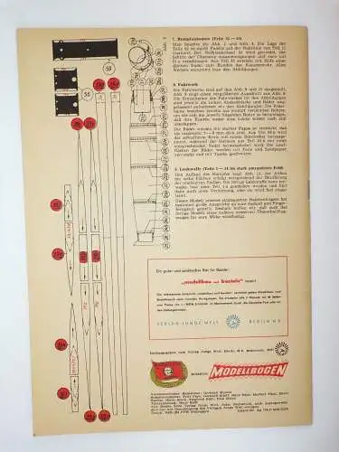 DDR Bastelbogen Sowjetischer Raketenträger 1964 Flugzeug Tupolew