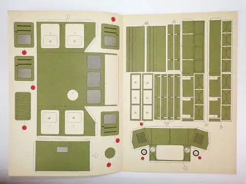 Kranich Modellbogen DDR Artillerie Transportschlepper ATS-3 Bastelbogen