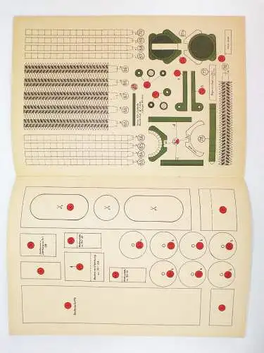 Alter DDR Ausschneidebogen Trägerfahrzeug für Kampfraketen Militär Modellbogen