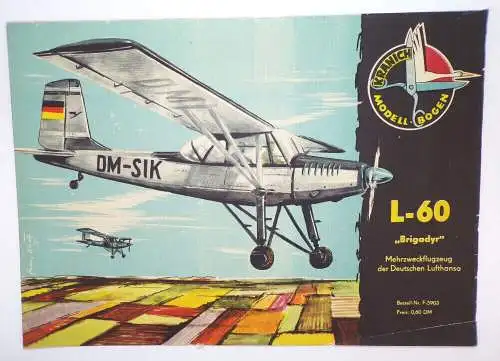 Modellbogen Kranich L-60 Brigady Mehrzweckflugzeug der Deutschen Lufthansa 1959