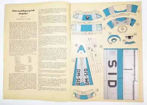 Modellbogen Kranich L-60 Brigady Mehrzweckflugzeug der Deutschen Lufthansa 1959
