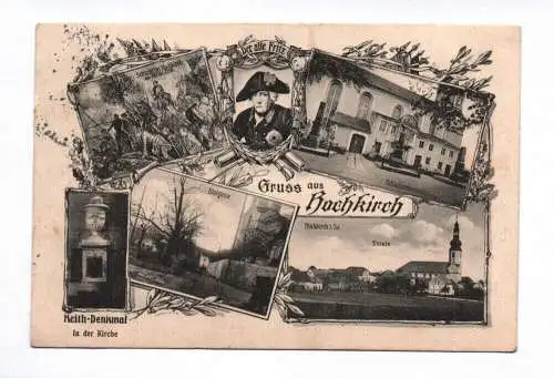 Ak Gruss aus Hochkirch Keith Denkmal Der alte Fritz 1914