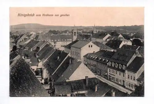 Litho Ak Königsbrück  vom Kirchturm aus gesehen