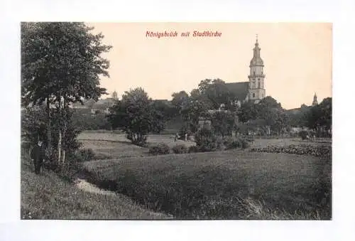 Litho Ak Königsbrück mit Stadtkirche