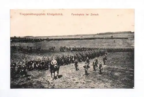 Litho Ak Truppenübungsplatz Königsbrück Paradeplatz 1 Wk Zietsch Soldaten