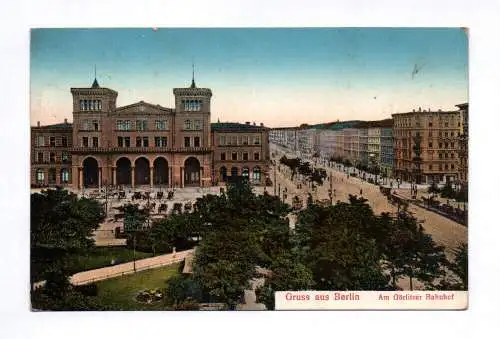 Litho Ak Gruss aus Berlin Am Görlitzer Bahnhof