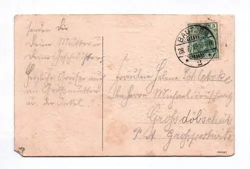 Litho Ak Herzlichen Glückwunsch zum Geburtstage goldgeprägt 1913