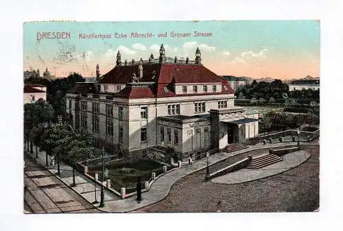 Litho Ak Dresden Künstlerhaus Ecke Albrecht und Grunaer Strasse 1912