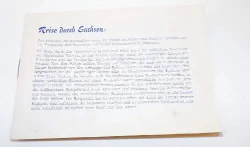 Eine Reise durch Sachsen Altes Brettspiel 1965 DDR
