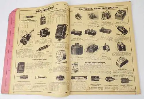 Alter Katalog Bernhard Wedler Breslau Radio Elektroteile und Zubehör 1937 Lampen