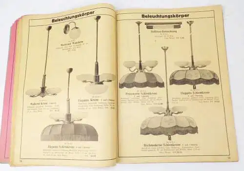 Alter Katalog Bernhard Wedler Breslau Radio Elektroteile und Zubehör 1937 Lampen