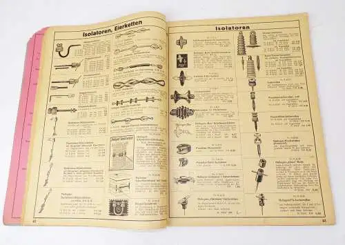 Alter Katalog Bernhard Wedler Breslau Radio Elektroteile und Zubehör 1937 Lampen