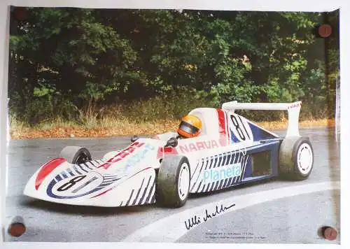 Plakat Uli Melkus Rennwagen Motorsport DDR Poster