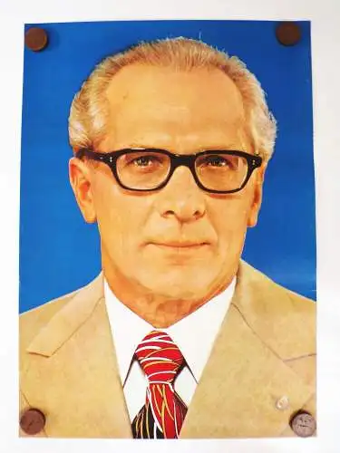 DDR Plakat Erich Honecker GDR Druck