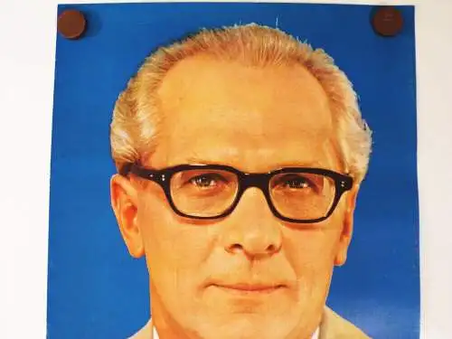 DDR Plakat Erich Honecker GDR Druck