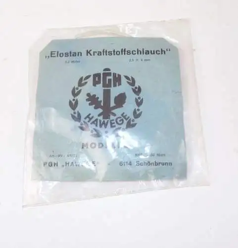 HAWEGE Elostan Kraftstoffschlauch in OVP Modellbau DDR original