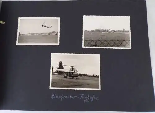 Altes Fotoalbum Hubschrauber Flughafen 1957 Dortmund Grüga Essen Gelsenkirchen E
