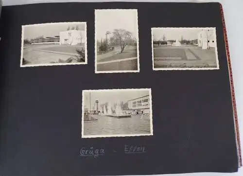 Altes Fotoalbum Hubschrauber Flughafen 1957 Dortmund Grüga Essen Gelsenkirchen E