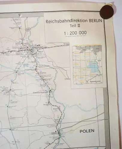 Reichsbahndirektion Berlin Teil II 1991 Schienennetz Karte