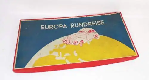 Europa Rundreise Auto Brettspiel WL Spiele altes Gesellschaftsspiel