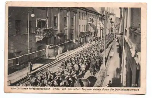 Ak Wina deutsche Truppen ziehen durch die Dominikanerstrasse 1916