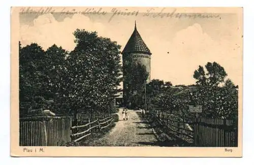 Ak Plau i M Burg 1928 Plau am See
